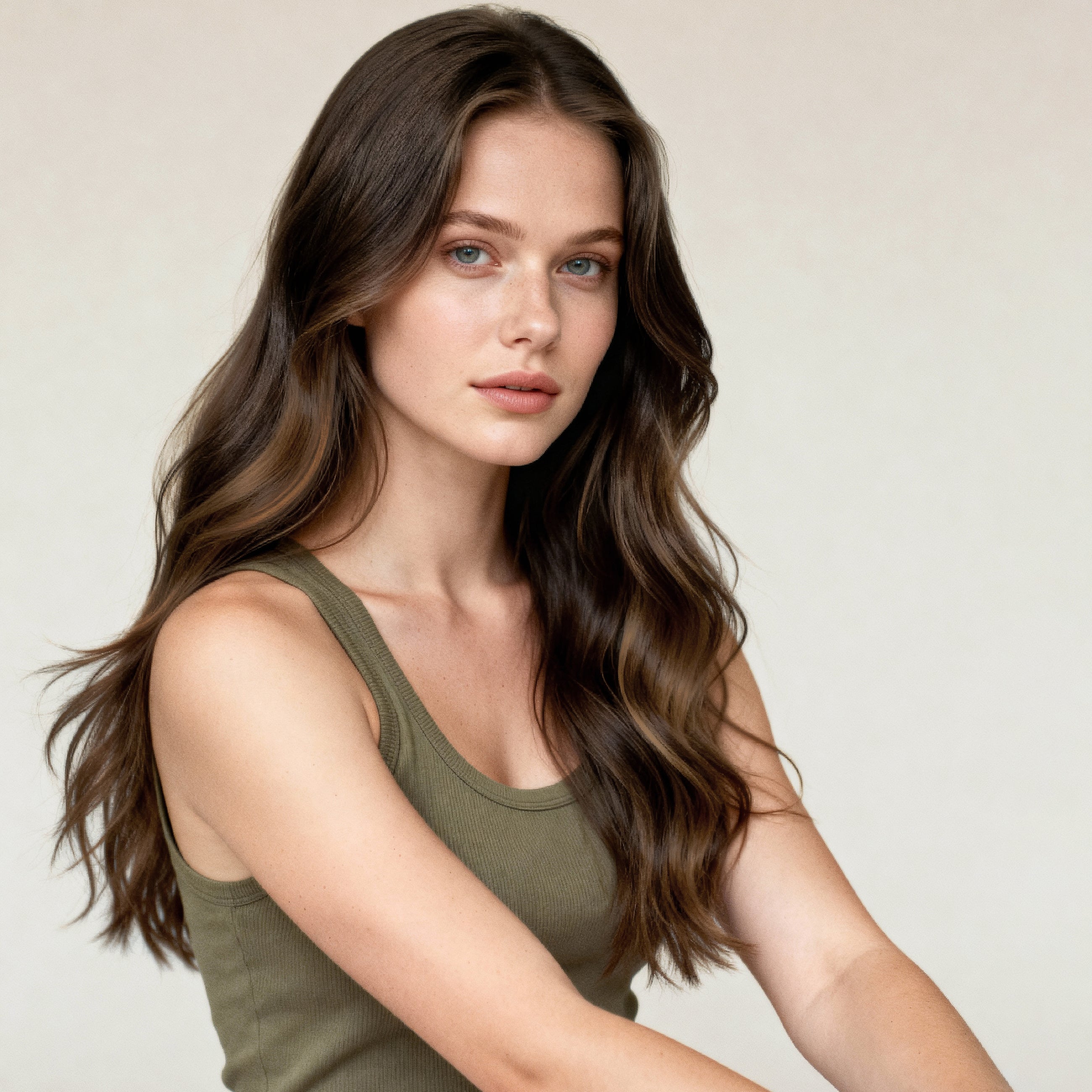 Invisible weft - Dark Chocolate Brown Balayage 1A+4