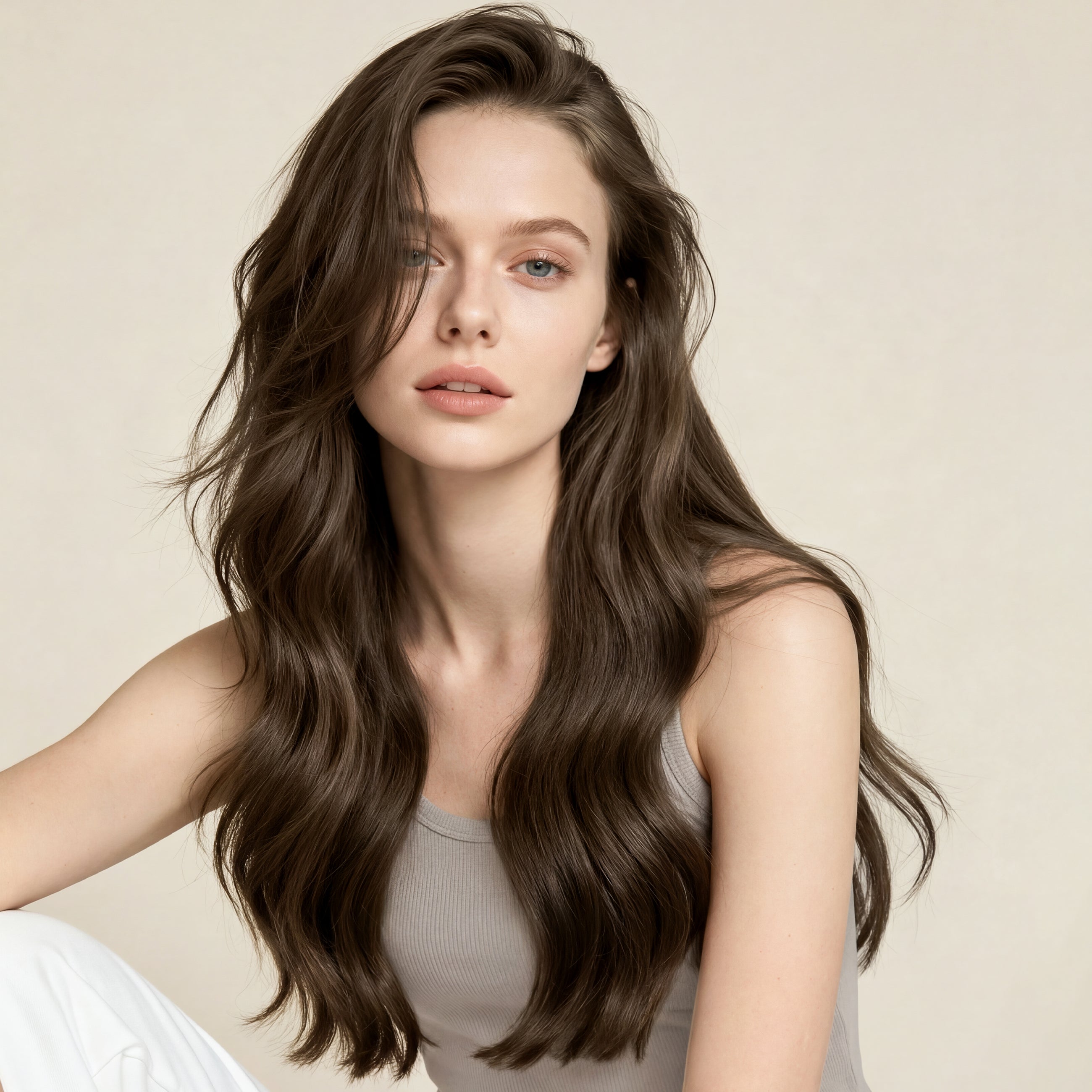 Hår trense - Dark Ash Brown 2C