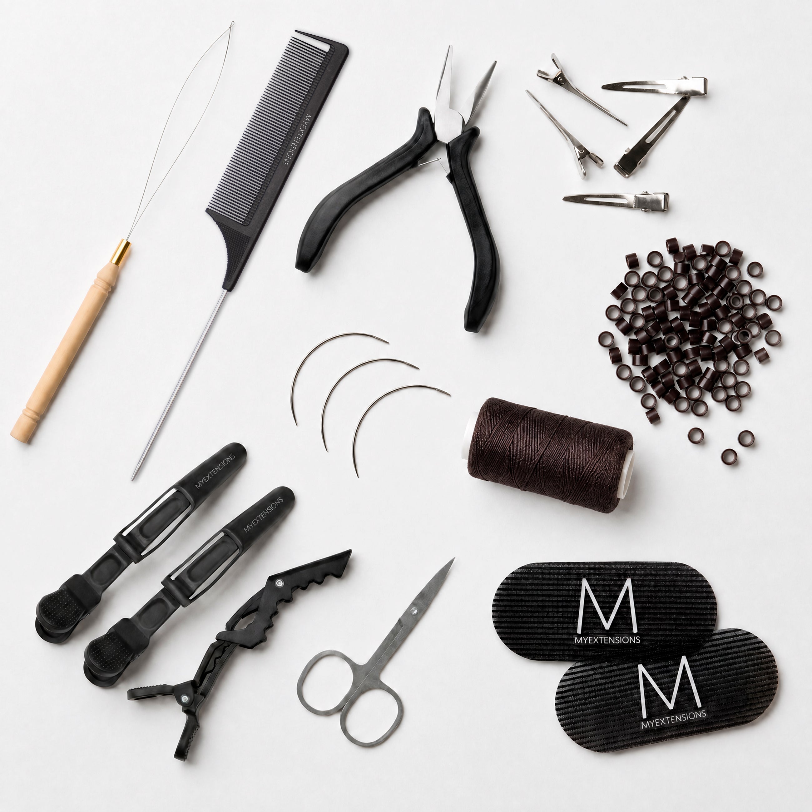 DIY Starter Kit - Wefts - Mørk brun #3