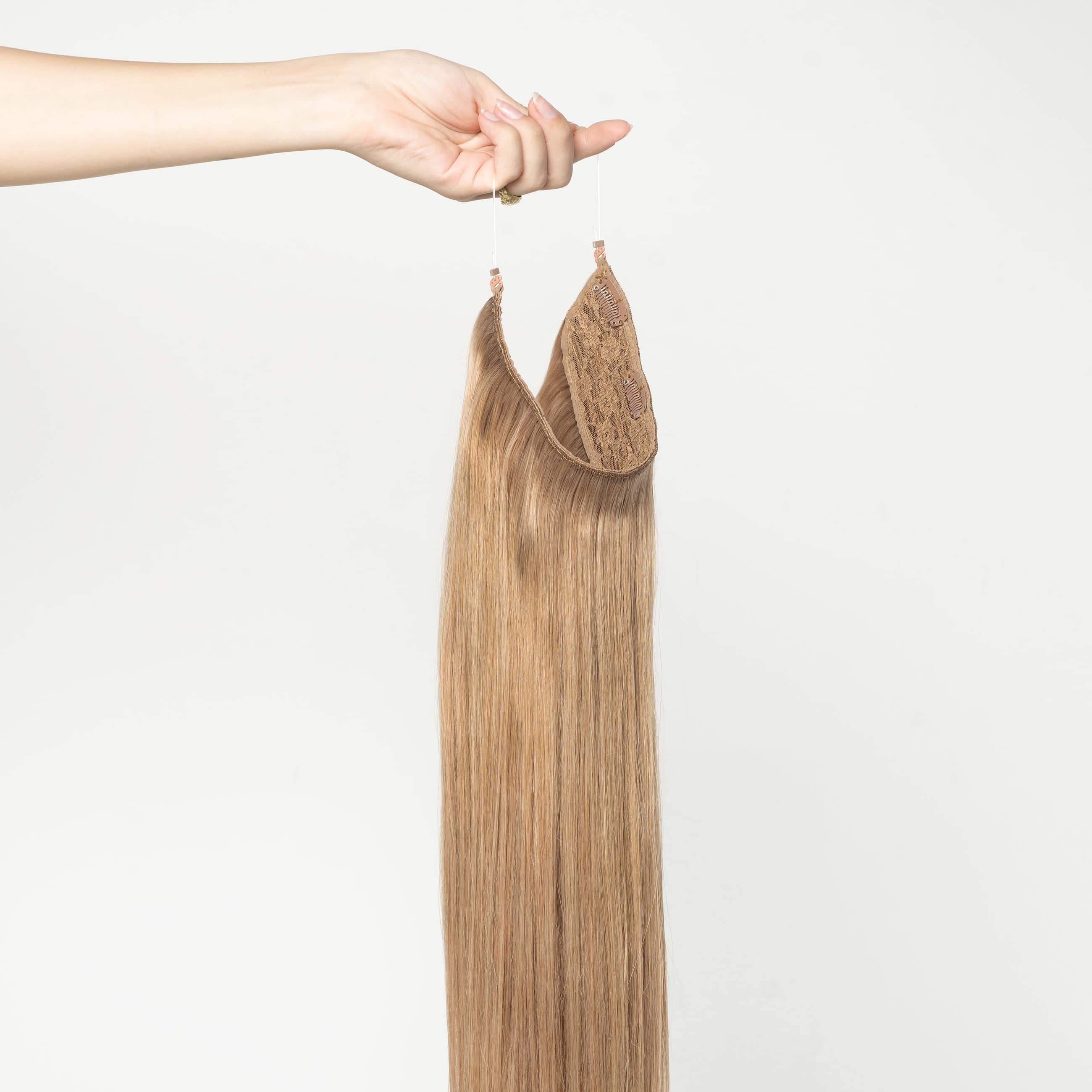 Halo hair extensions - Lys brun nr. 10