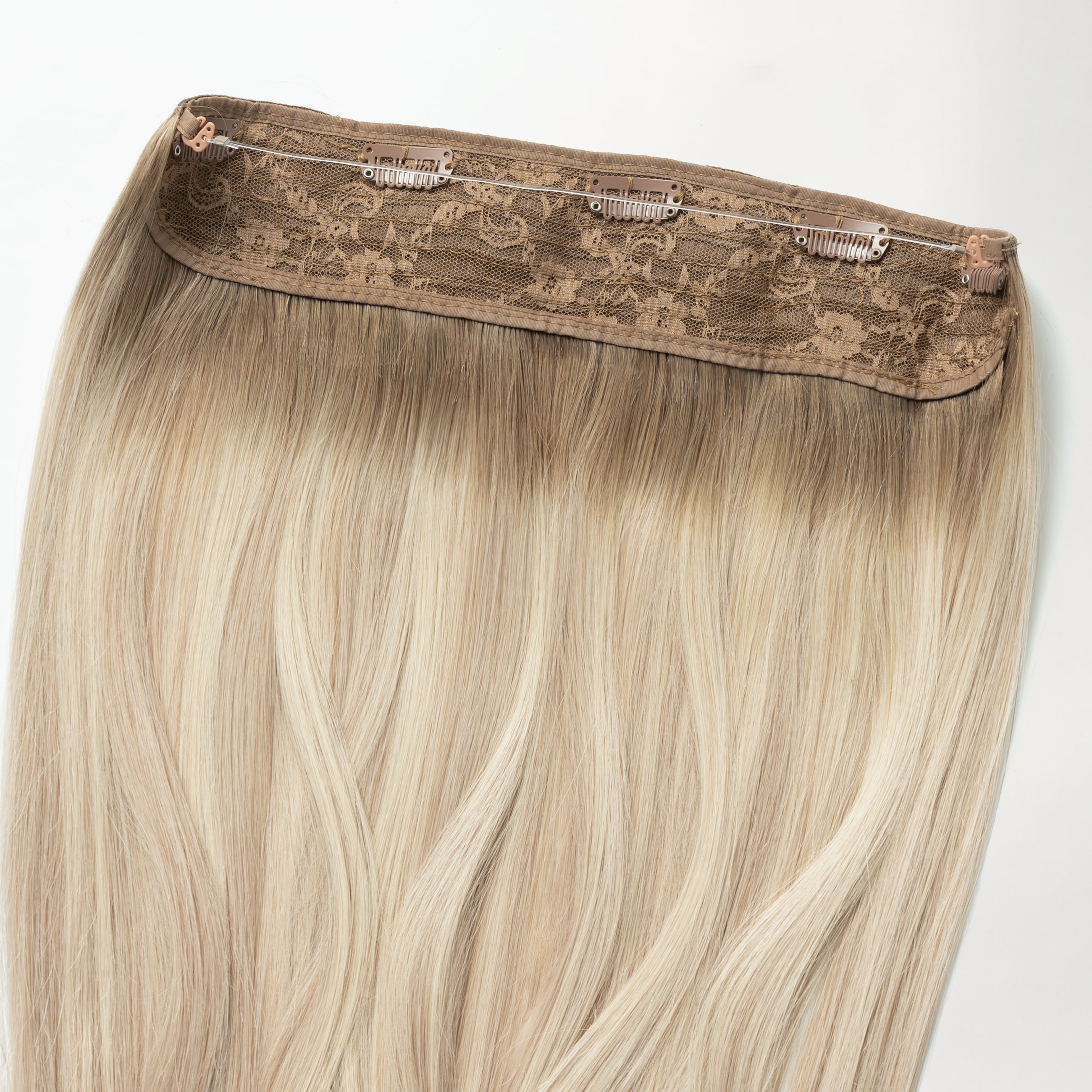 Halo hair extensions - Beige Blonde Mix Root 5B+16B/60B