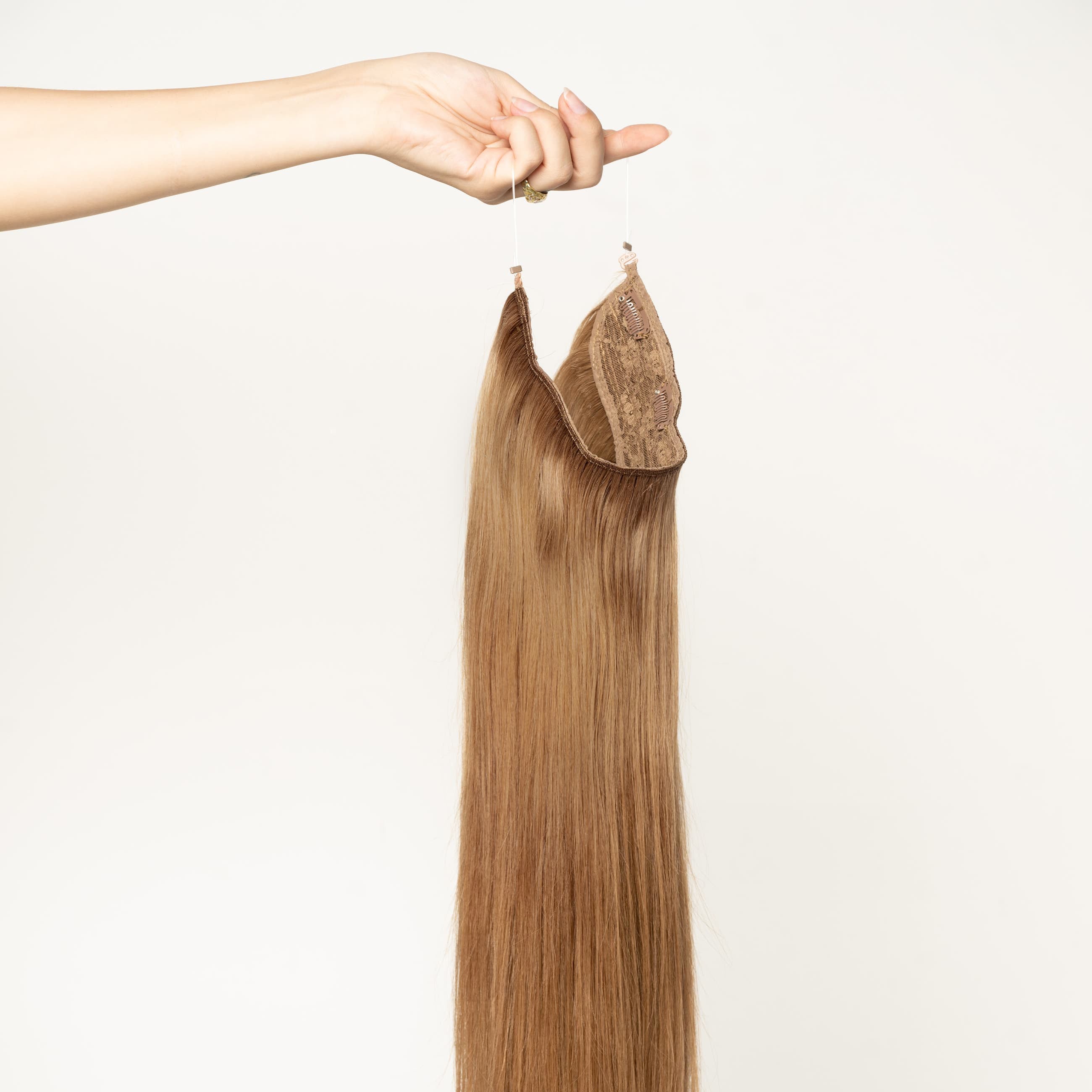 Halo hair extensions - Natural Red 7