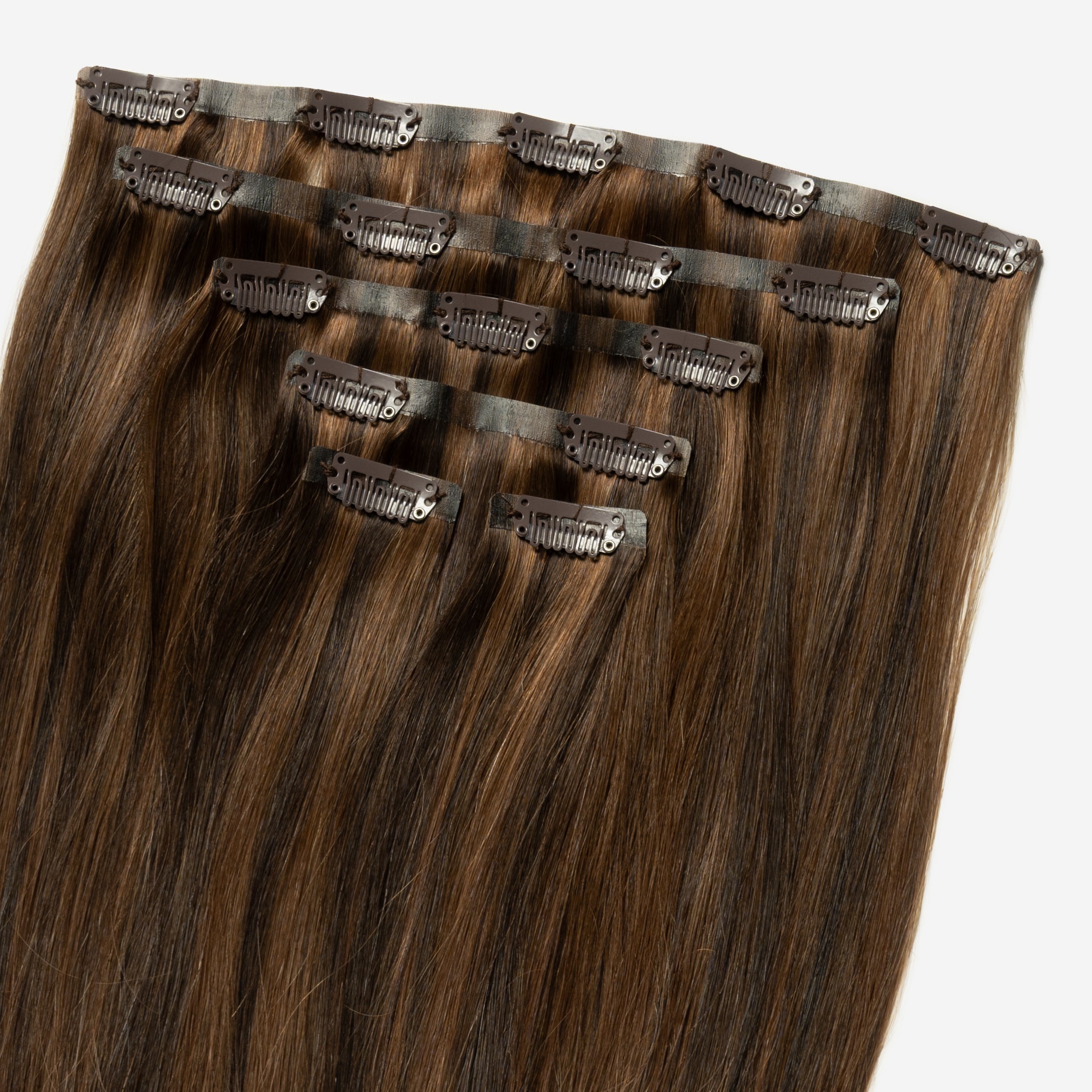 Invisible Clip In - Dark Chocolate Brown Mix 1B/4