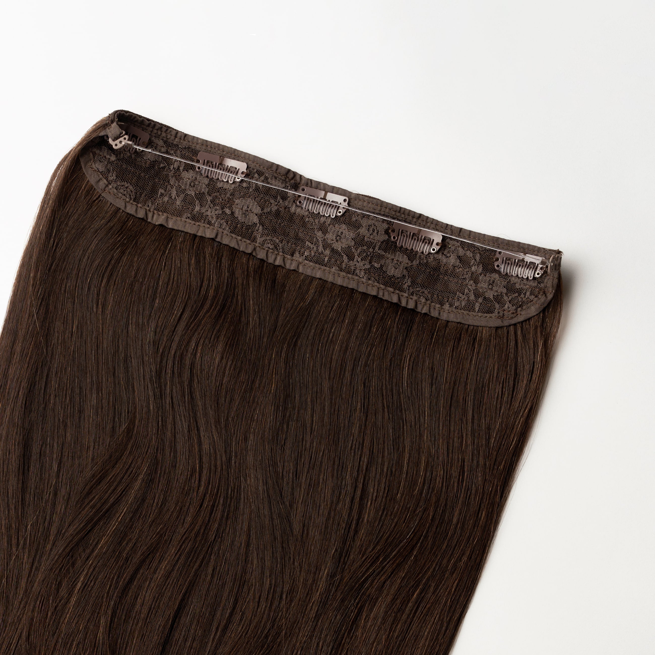 Halo hair extensions - Ekstra mørkbrun nr. 1B