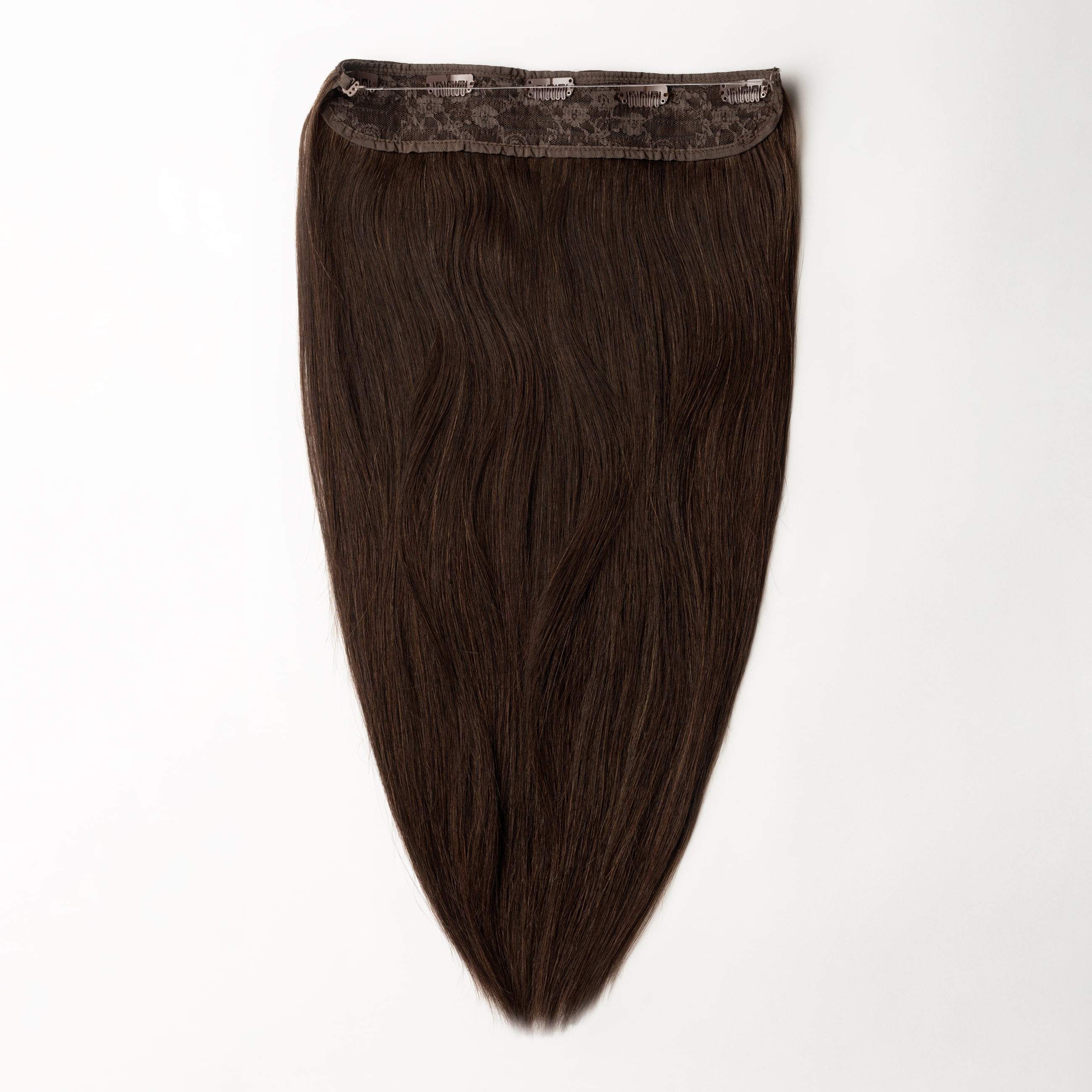 Halo hair extensions - Ekstra mørkbrun nr. 1B