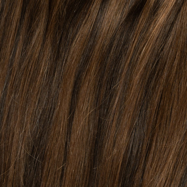 Classic Ponytail extensions - Dark Chocolate Brown Mix 1B/4