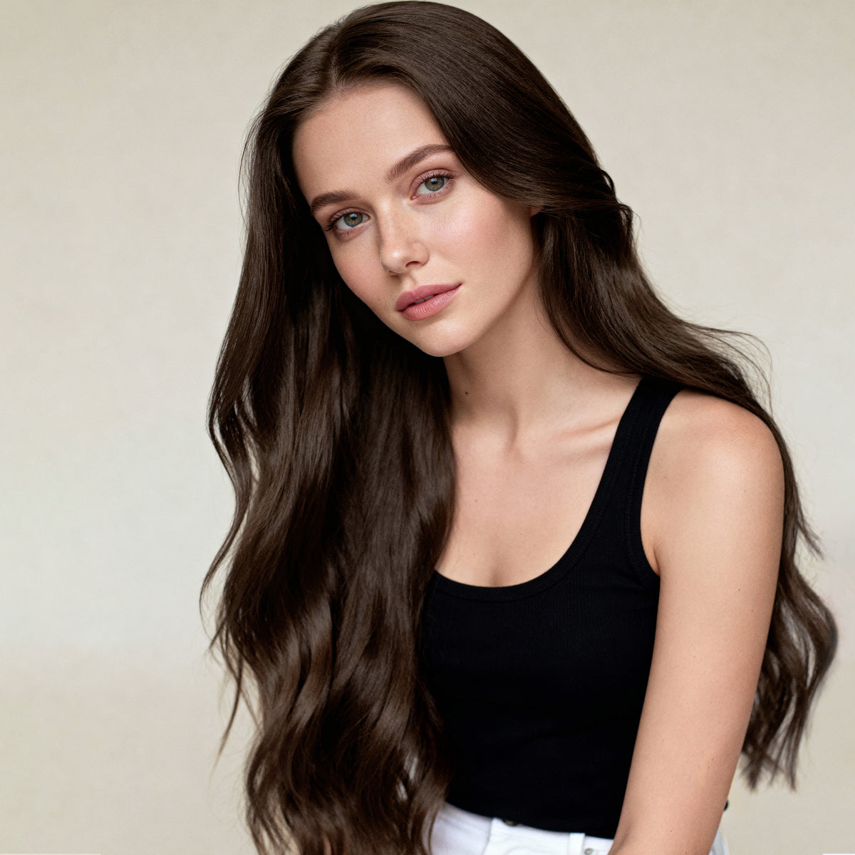 Classic Ponytail extensions - Dark Chocolate Brown 1B