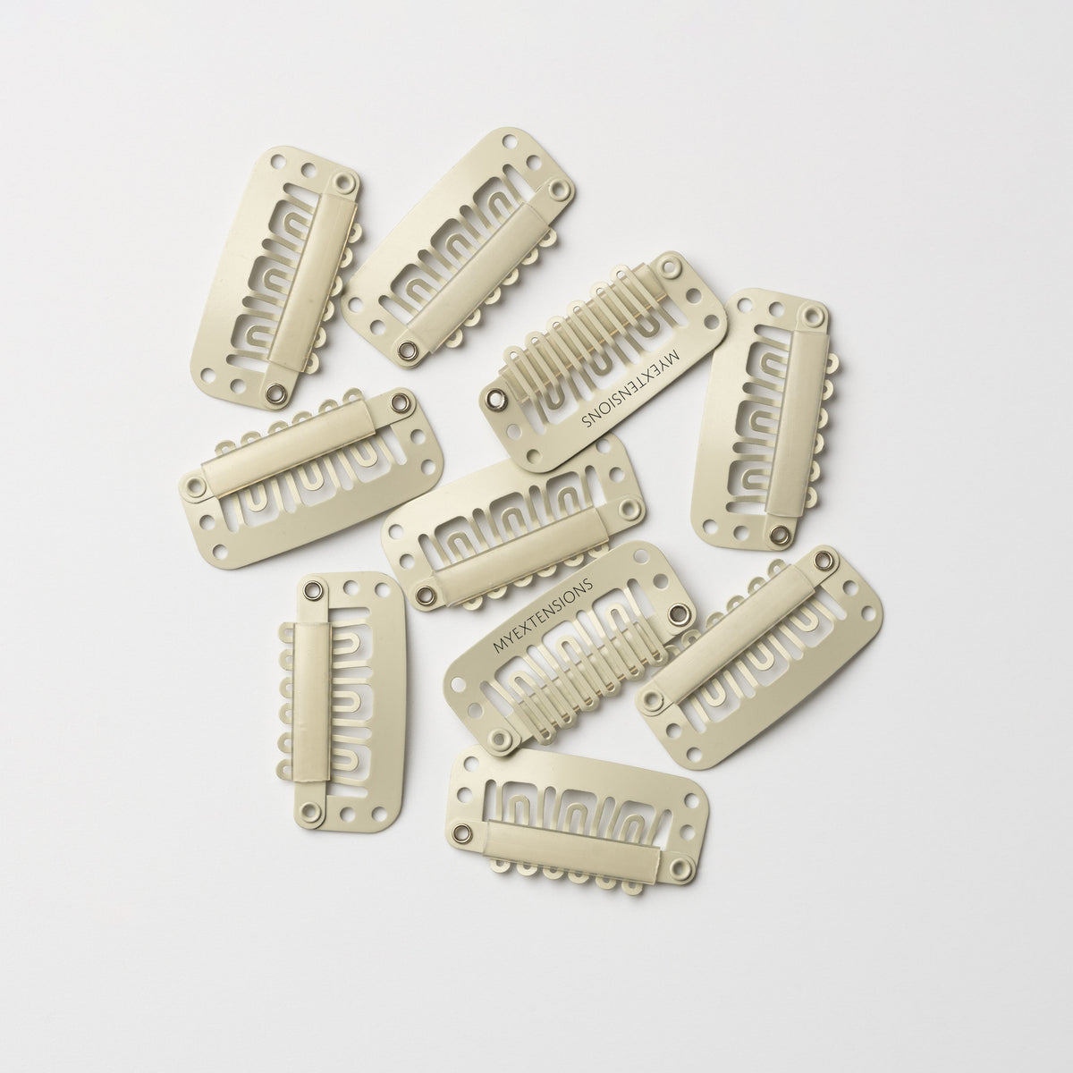 Clips til extensions - 10 stk - Lys