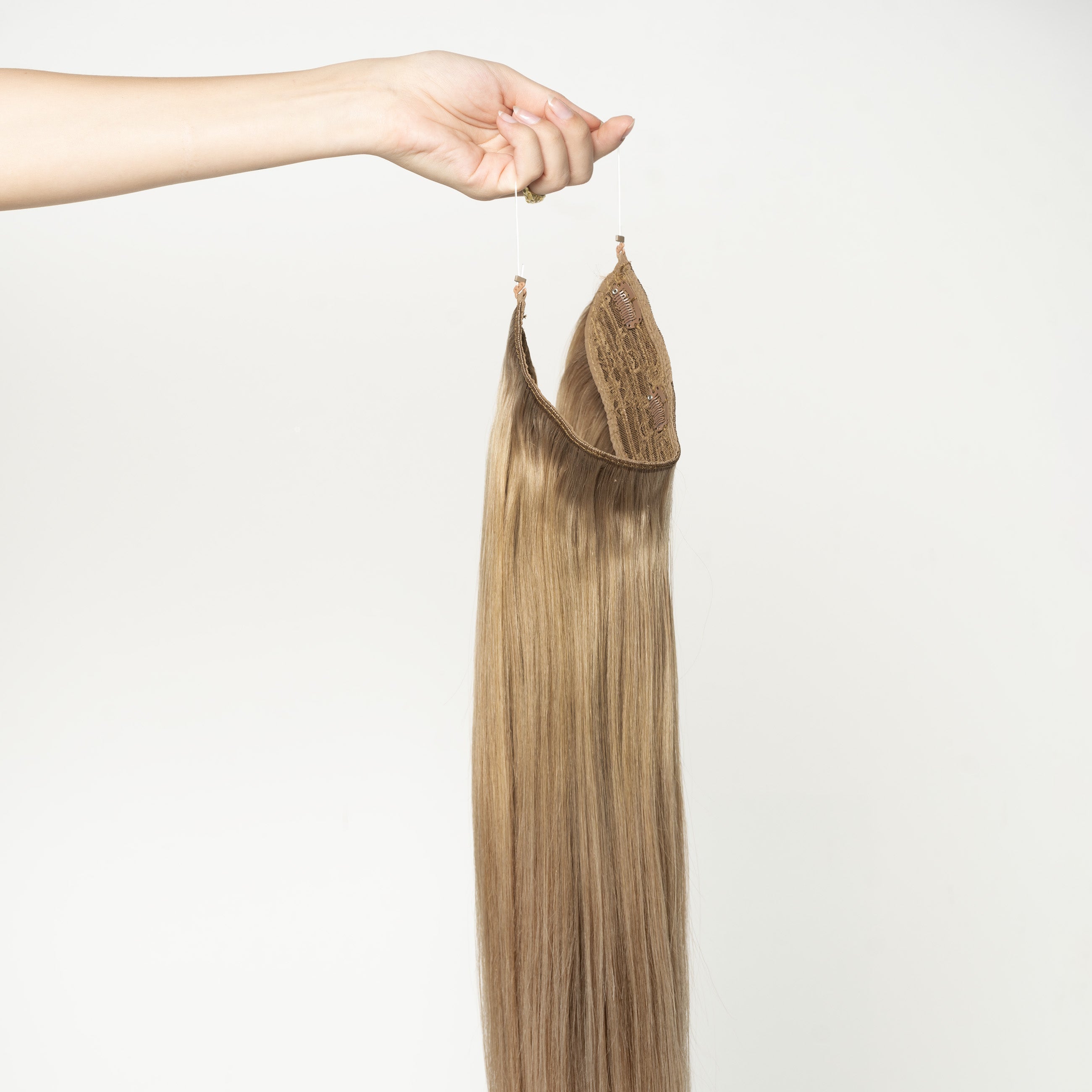 Halo hair extensions - Dark Beige Blonde 12B