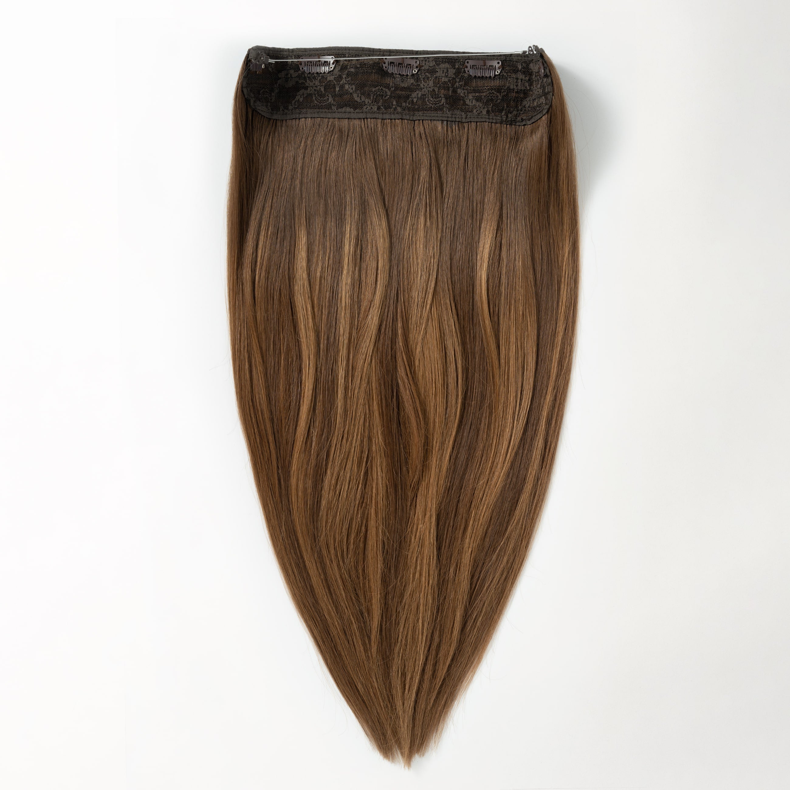 Halo hair extensions - Natural Brown Balayage 2B+5