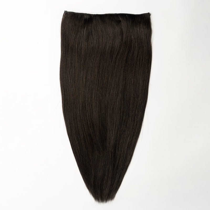 Halo hair extensions - Sortbrun nr. 1A