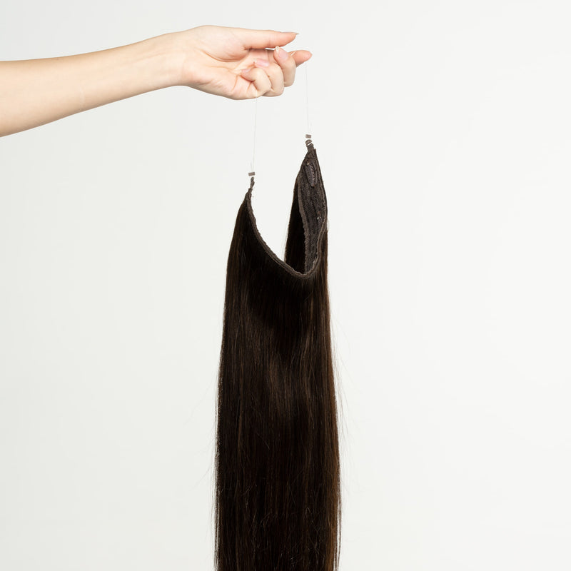 Halo hair extensions - Ekstra mørkbrun nr. 1B