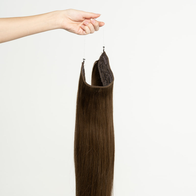 Halo hair extensions - Mørk naturbrun nr. 3